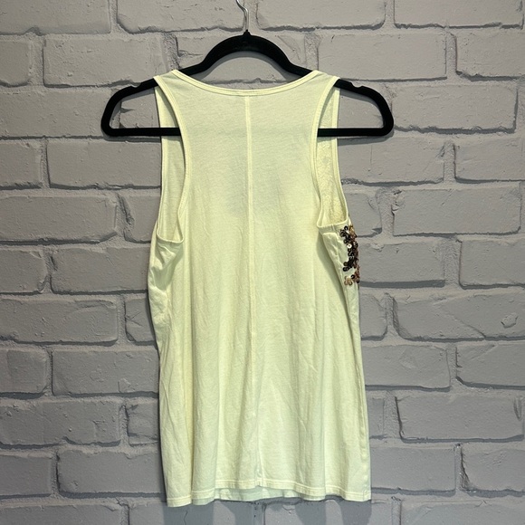NWOT Express Sequin Embellished Yellow Tank Top size M - Picture 4 of 7